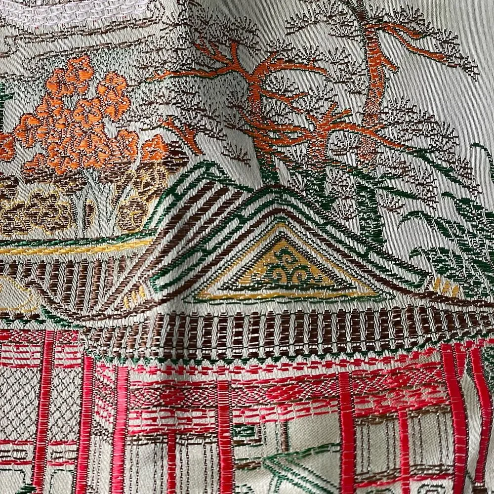 Vintage Brocaded Flowers Oriental Pillow Case with Tassels Asian Sham Cover READ